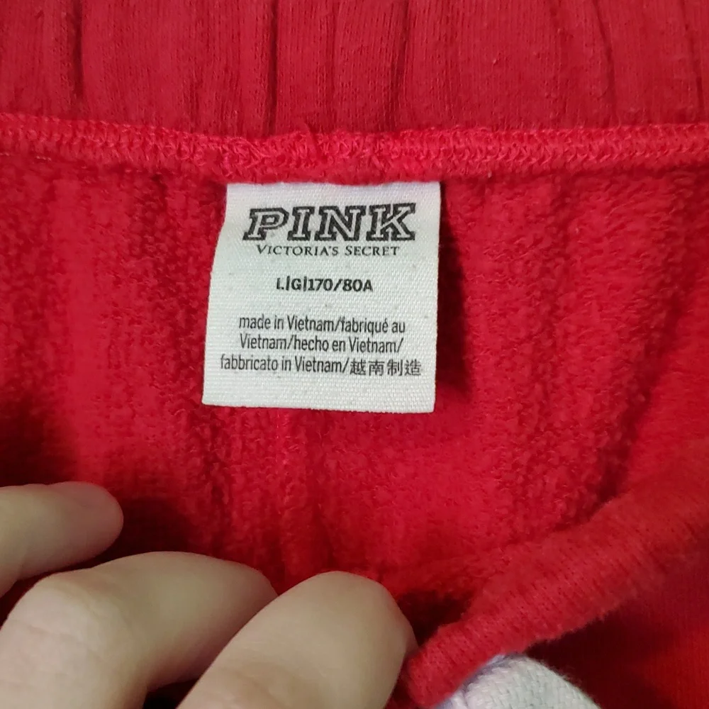 Red Sweatpants with Bold Lettering - Picture 7 of 9